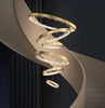 Golden Finish Crystal Clear Pendant Light