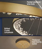 Golden Finish Crystal Clear Pendant Light