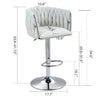 Premium Comfort Set of 2 Grey High Raise Stools / Lixra