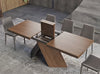 Rectangular Extendable Design Wooden Dining Table Set For 6 / Lixra 