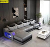 Power Recliner Sofa Bed In Leather / Lixra