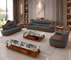 Leather Upholstered 3 Piece European Sofa Set / Lixra