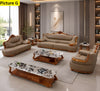 Leather Upholstered 3 Piece European Sofa Set / Lixra