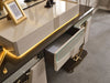 Royal LED Leather Bedroom Set With Dresser / Lixra 