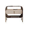 Stylish Gold Accent Modern LED Leather Bed