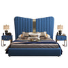 Elegant Designer Leather Bed with Headboard / Lixra