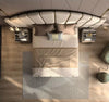 Magnificent Leather Bed With Golden Accents / Lixra
