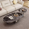 Luxurious Living Duo Oval Coffee And Round Side Table Combo / Lixra