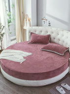 Comfortable Velvet Fabric Round Bedsheet / Lixra