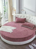 Velvet Fabric Round Bedsheet And Pillowcover