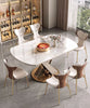 Harmonious Design Marble Top Expandable Dining Table Set / Lixra