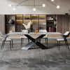 Modern Luxurious Marble Top Extendable Dining Table Set / Lixra