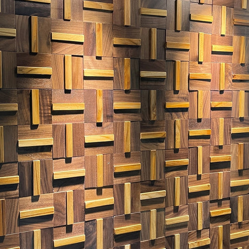 Natural Elegance 3D Self-Adhesive Wood Mosaic Tiles/Lixra