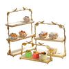 Wooden Kitchen Storage Rack with Cake Stands and Dinnerware/Lixra