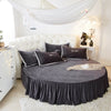 Velvet Fabric Round Bedsheet And Pillow Cover / Lixra