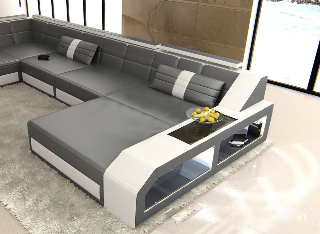 Luxury Modern Sectional Sofas with LED Lights