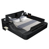 Multifunctional Luxurious King Size Leather Smart Bed / Lixra