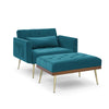 Tufted Design Comfy Velvet Fabric Recliner Sofa Chair / Lixra