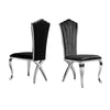 Set Of 2 Chic Design Black Velvet Metallic Dining Chair / Lixra