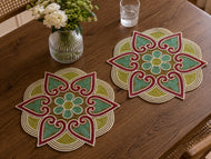 Set Of 2 Glamourous Glass Beaded Placemats / Lixra