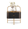 Set Of 2 Glossy Finish Wooden Nightstand / Lixra