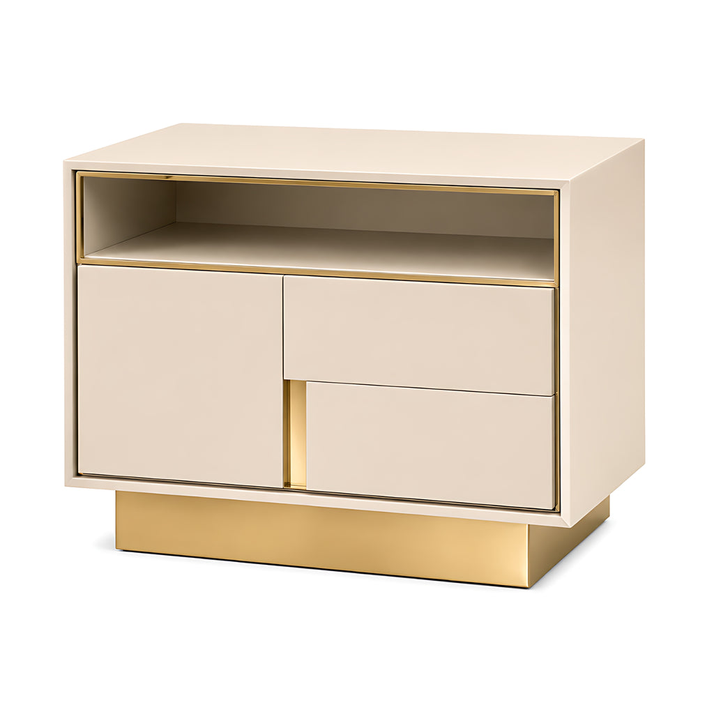 Set Of 2 Golden Base Nightstand / Lixra