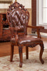 Set Of 4 Wooden Construct Leather Dining Chairs / Lixra