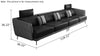 Latest Design Luxurious 4 Seater Leather Sofa With Stool / Lixra