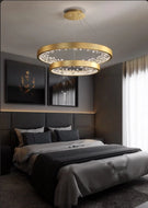 Round Dazzling Crystal Pendant Light / Lixra
