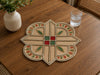 4 Sets Embroidered Glass Bead Placemat
