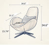 Luxurious Leather Swivel Accent Chair