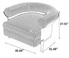 Modern Curved Sectional Fabric Sofa Set