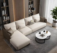 Solid Wooden Framed Luxurious Fabric Sectional Sofa Set / Lixra