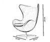 Sophisticated Leather Aesthetic Egg-Shaped Accent Chair / Lixra