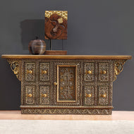 European Style Wooden Carved Accent Table / Lixra