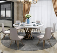Home Delight Marble Dining Table Set / Lixra