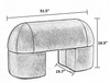 Modern Curved Sectional Fabric Sofa Set