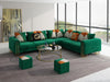 Luxurious Comfort Fabric Velvet Sectional Sofa With Golden Legs / Lixra