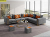 Luxurious Comfort Fabric Velvet Sectional Sofa With Golden Legs / Lixra