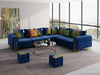 Luxurious Comfort Fabric Velvet Sectional Sofa With Golden Legs / Lixra