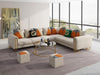 Luxurious Comfort Fabric Velvet Sectional Sofa With Golden Legs / Lixra