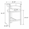 Modern leather Upholstered Bar-Stool Set of 3
