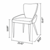 Set of 4 Nordic Style Leather Dining Chairs