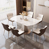 Celestial Modern Extendable Round Rectangle Dinning Table Set / Lixra