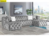 Contemporary Look Exotic Design Velvet Fabric Modular Sectional Sofa / Lixra