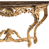Antique European Style Marble Top Accent Table / Lixra