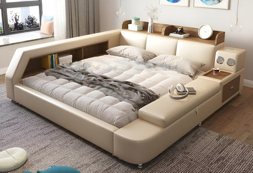 Futuristic Design Multipurpose Leather Bed / Lixra