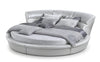Ultimate Comfort Glossy Finish Round Leather Bed / Lixra