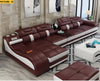 High Defined Multifunctional Luxurious Sectional Leather Sofa Set / Lixra