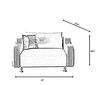 Contemporary Living Room 3-2-1 Sofa Set
